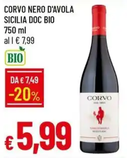 IperFamila Corvo Nero d'Avola offerta