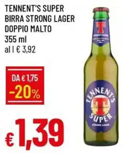 IperFamila Tennent's Super Birra Strong Lager Doppio Malto offerta