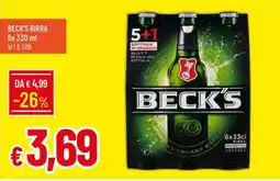IperFamila BECK'S BIRRA offerta