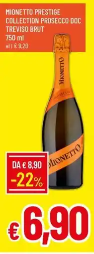 IperFamila Mionetto Prestige Collection Prosecco Doc Treviso Brut offerta