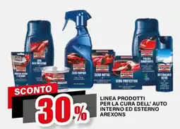 Il Gigante Linea prodotti per la cura dell' auto interno ed esterno arexons offerta