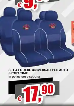 Il Gigante SET 4 FODERE UNIVERSALI PER AUTO SPORT TIME offerta