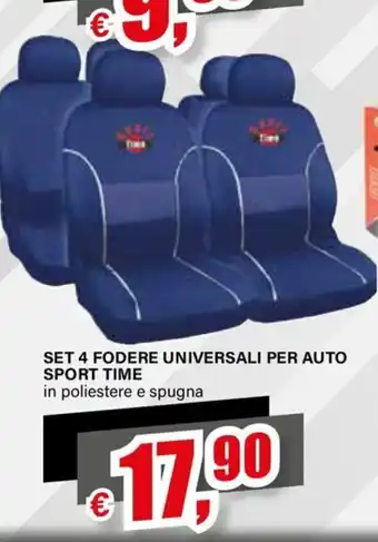 SET 4 FODERE UNIVERSALI PER AUTO SPORT TIME