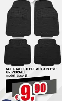 Il Gigante Set 4 tappeti per auto in pvc universali offerta