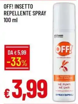 IperFamila OFF! INSETTO REPELLENTE SPRAY offerta