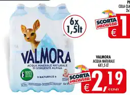Deco Maxistore VALMORA ACQUA MINERALE NATURALE DI SORGENTE ALPINA offerta