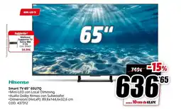 MediaWorld Hisense Smart TV 65" 65U7Q offerta