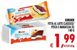 Deco Maxistore Kinder fetta al latte offerta