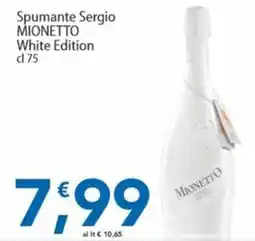 Sidis Spumante Sergio MIONETTO White Edition offerta