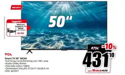 MediaWorld TCL Smart TV 50" 50C6K offerta
