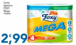 Sidis Carta Igienica FOXY Mega offerta