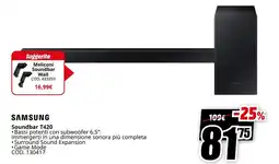 MediaWorld SAMSUNG Soundbar T420 offerta