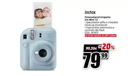 MediaWorld instax FotocameraCompatta Ins Mini 12 offerta