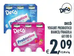 Deco Maxistore Decò Yogurt Probiotico Bianco/Fragola offerta