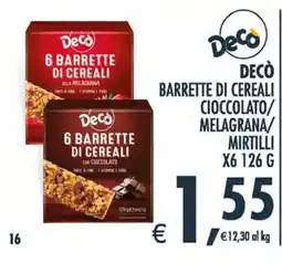 Deco Maxistore Decò Barrette di Cereali offerta