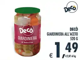 Deco Maxistore Decò Giardiniera all' Aceto di Vino offerta
