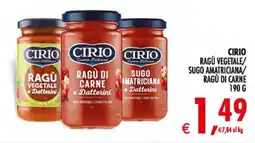 Deco Maxistore CIRIO Ragù di carne e Datterini offerta