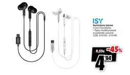 MediaWorld ISY Auricolare stereo offerta