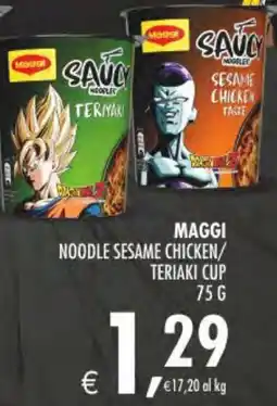 Deco Maxistore MAGGI NOODLE SESAME CHICKEN/TERIYAKI CUP offerta