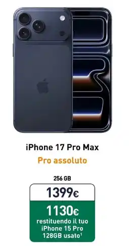 Unieuro iPhone 17 Pro Max offerta