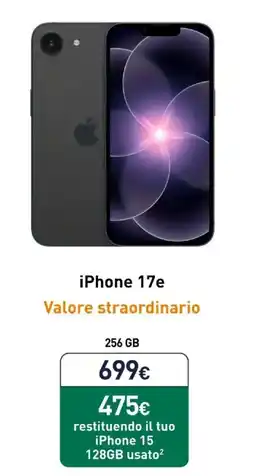 Unieuro iPhone 17e offerta