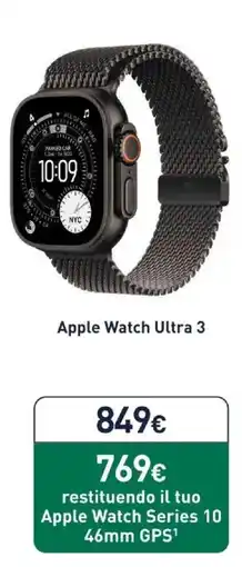 Unieuro Apple Watch Ultra 3 offerta