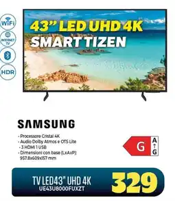 Gaer SAMSUNG TV LED43" UHD 4K offerta