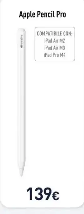 Unieuro Apple Pencil Pro offerta