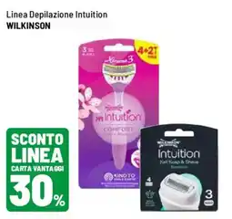 Iper La Grande Linea depilazione intuition wilkinson offerta