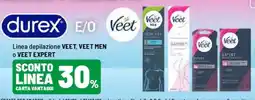 Iper La Grande Linea depilazione veet, veet men o veet expert offerta