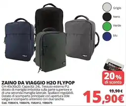 Brico Io Zaino da viaggio h2o flypop offerta