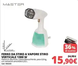 Brico Io MASTER FERRO DA STIRO A VAPORE STIRO VERTICALE 1300 W offerta
