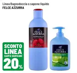 Iper La Grande Linea bagnodoccia o sapone liquido felce azzurra offerta