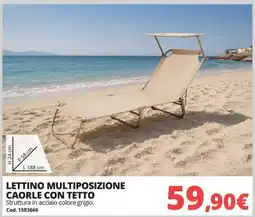 Brico Io Lettino multiposizione caorle con tetto offerta