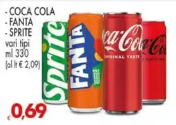 Despar Coca Cola Fanta Sprite offerta