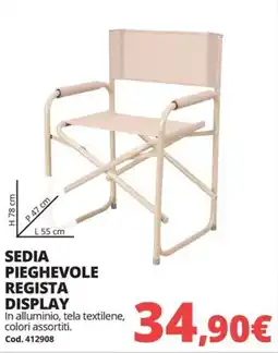 Brico Io SEDIA PIEGHEVOLE REGISTA DISPLAY offerta