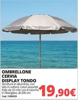 Brico Io OMBRELLONE CERVIA DISPLAY TONDO offerta