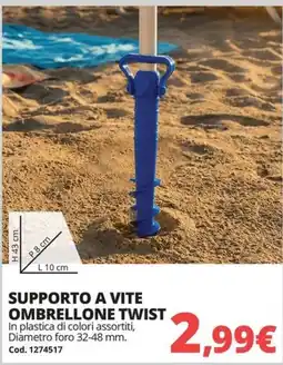 Brico Io SUPPORTO A VITE OMBRELLONE TWIST offerta
