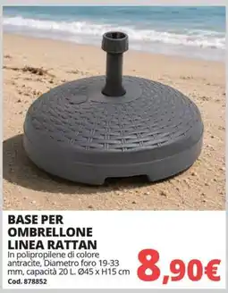 Brico Io Base per ombrellone linea rattan offerta