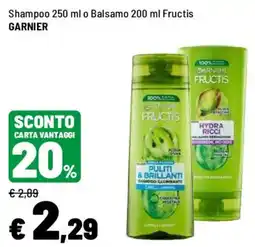Iper La Grande Shampoo o Balsamo Fructis Garnier offerta