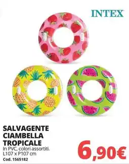 Brico Io INTEX SALVAGENTE CIAMBELLA TROPICALE offerta