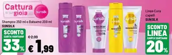 Iper La Grande Shampoo o Balsamo SUNSILK offerta