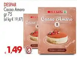 Despar Cacao Amaro offerta