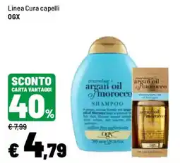 Iper La Grande renewing + argan oil of morocco SHAMPOO OGX offerta