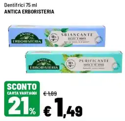 Iper La Grande Dentifrici ANTICA ERBORISTERIA offerta