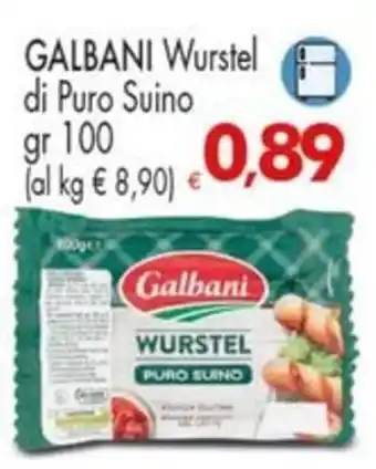 Despar Galbani Wurstel di Puro Suino offerta