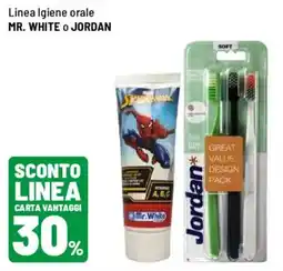 Iper La Grande Linea Igiene orale MR. WHITE o JORDAN offerta