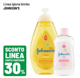 Iper La Grande Linea Igiene bimbo JOHNSON'S offerta