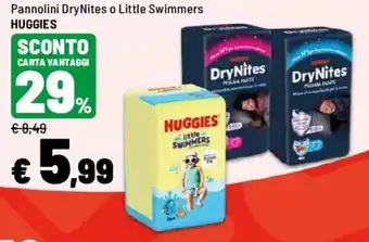 Iper La Grande Pannolini DryNites o Little Swimmers HUGGIES offerta