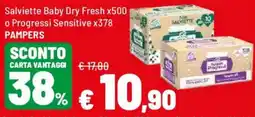 Iper La Grande Salviette Baby Dry Fresh o Progressi Sensitive PAMPERS offerta